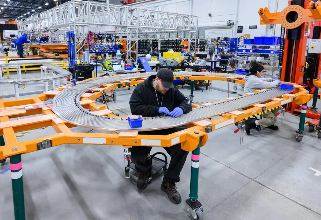 Inside the magnet factory at Commonwealth Fusion Systems' headquarters in Devens, Massachusetts
