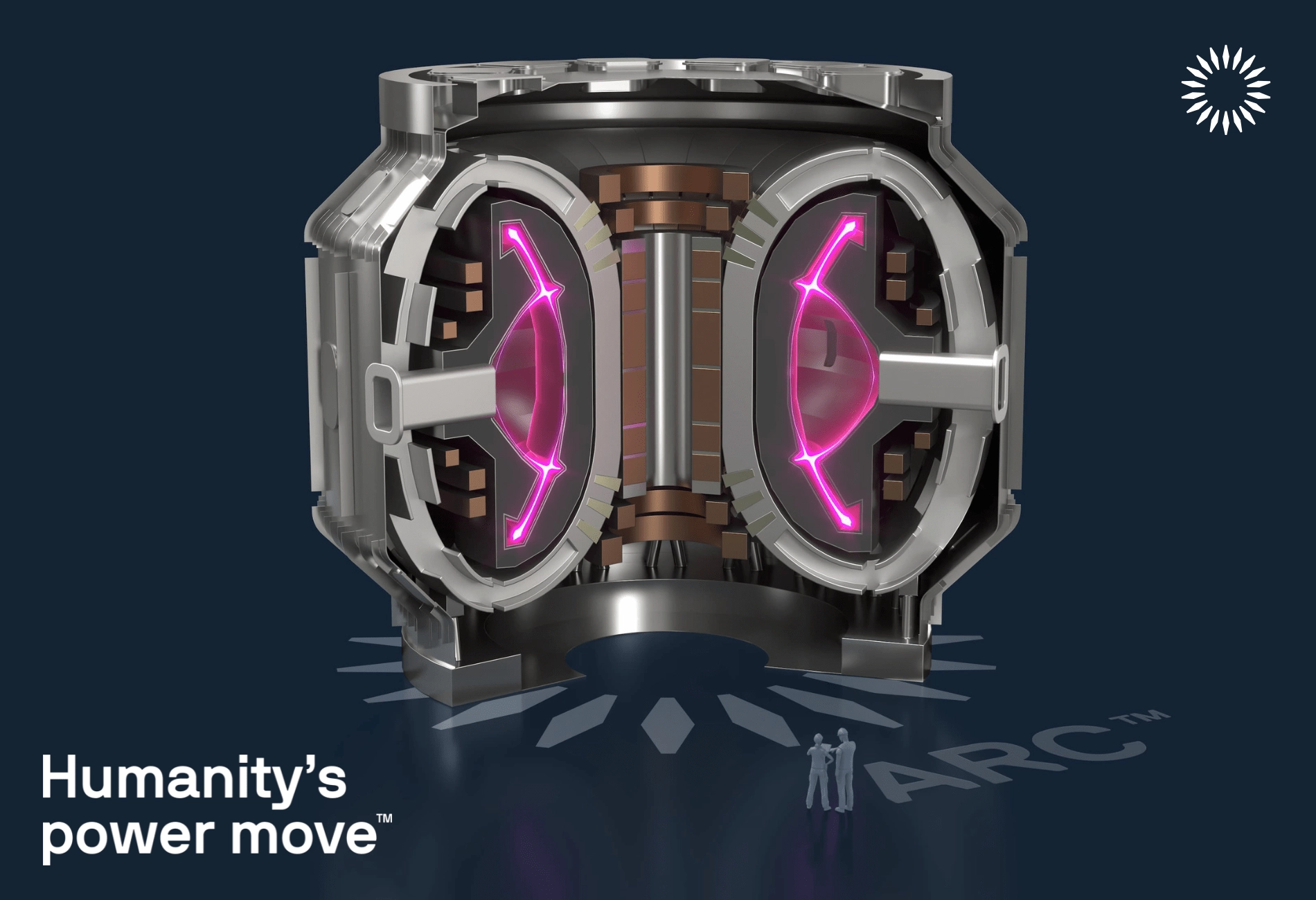 An illustration of Commonwealth Fusion Systems' ARC power plant tokamak
